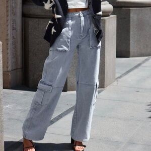 12th tribe wide leg cargo jeans